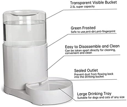 Cat Feeding Watering Supplies, Pet Water Dispenser Without Electricity Automatic Water Bowl Dispenser Water Dispenser for Cats Water Self Feeder Dog Fountain Dogs Bowl Bottles