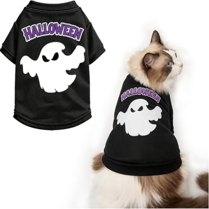 Pet Halloween T-Shirt Dog Costumes, Breathable Clothes Stretchable Shirt for Puupy or Kitten.(Purple Large) by Unknown