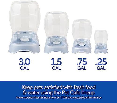 Petmate Pet Cafe Water Dispenser, XS, 0.25 GAL, Pearl Ash Blue, 7.3in