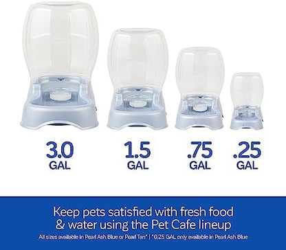 Petmate Pet Cafe Water Dispenser, XS, 0.25 GAL, Pearl Ash Blue, 7.3in