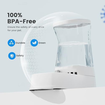 Gardner Pet 1.0Gal Gravity Automatic Dog Water Bowl Dispenser 100% BPA Free(White)
