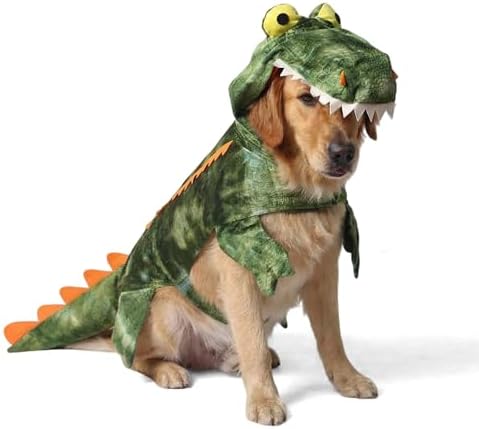 Large Dog Halloween Crocodile Dinosaur Costume Outfits Cosplay,XXL by MuYaoPet