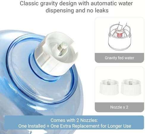 3 Gallon Dog Water Dispenser for Large Dogs, Automatic Gravity Pet Water Station, Large Capacity Pet Drinking for Lage Dogs and Multi-Pet, Anti-Slip Base, BPA-Free