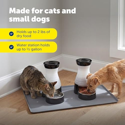 PetSafe Healthy Pet Food & Water Station, Small, 2 lb Food, 64 oz Water