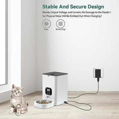 5V USB Pet Feeder Power Adapter Replacement for VOLUAS 4L 5L 6L Automatic Cat Feeders Food Dispenser Charger Power Supply Cord UL Listed