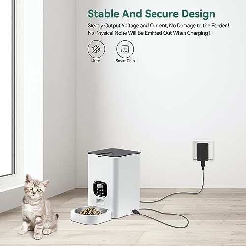 Replacement 5V USB Cat Feeder Adapter for VOLUAS VL002 Automatic Pet Food Dispenser Charger Power Supply Cord