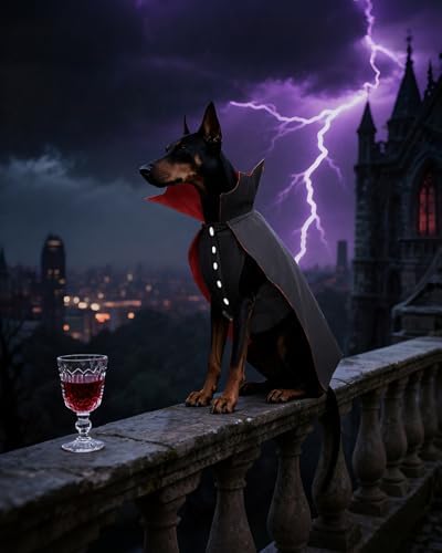 CuteBone Dog Halloween Costumes for Small, Medium, Large Dogs – Vampire Pet Cosplay Outfits | Cute Puppy Costume for Halloween Party, Dress-Up, Photo Shoots GBZ04XXL - Image 3