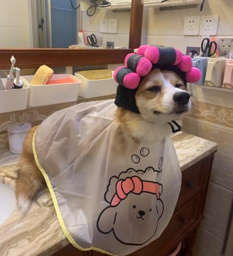 Spa Day Dog Costume Cosplay Wig, Curly Hair Pet Cat Wigs for Halloween Parties Dog Hats Wigs for Small Medium and Large Dogs Adjustable(Pet Head Circumference 8-27 inches) - Image 4