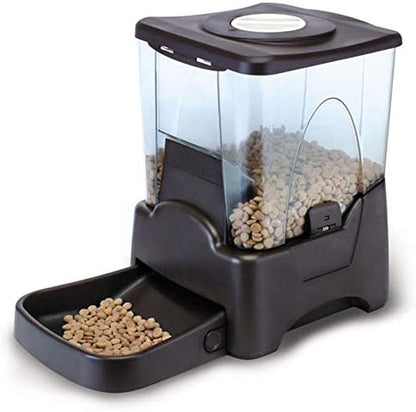 10L Large Capacity Automatic Pet Feeder - Time Programmable with LCD Display, Recording Function - Cat and Dog Feeder for 90 Days