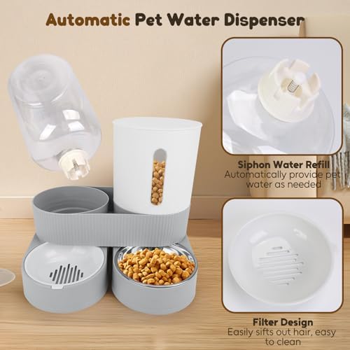 Automatic Dog Feeder and Water Dispenser for Small Medium Cats