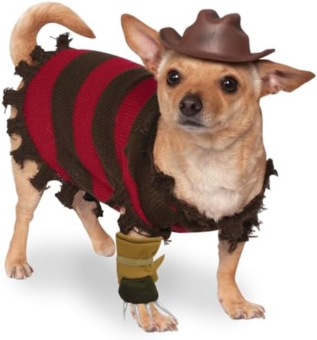 Rubies at Party City A Nightmare on Elm Street: Freddy Krueger Pet Costume for Dogs or Cats, Large by Rubies