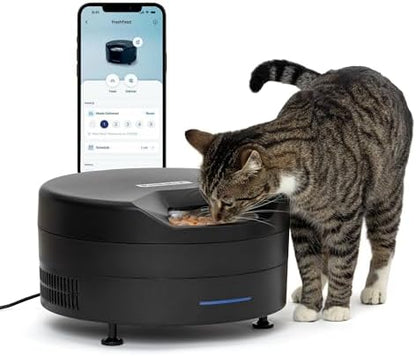 PetSafe FreshFeed Refrigerated Automatic Wet Food Feeder, 6 Meals, Black