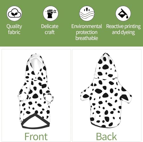 Fashion Pet Dog Cat Hoodies,Dalmation Print Pet Clothes Puppy Winter Sweatshirt Warm Sweater Coat Jacket S - Image 7