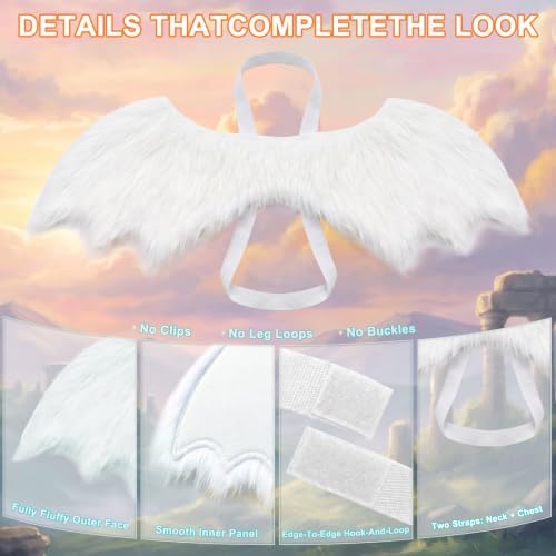 Gimilife Dog Wings Costume, Dog Halloween Costumes - Image 3
