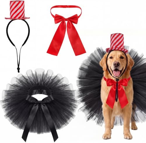 ramede 4 Pcs Dog Cat Halloween Costumes, Pet Cat Hat Accessories by ramede