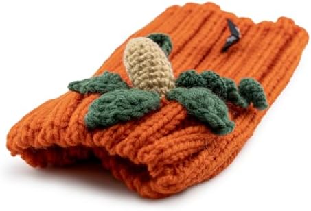 Zoo Snoods Pumpkin Dog Costume - Warm Crochet Snood Wrap for Pets, Neck Ear Cover Protection, Halloween Winter (Small) - Image 2