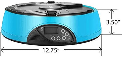 Automatic Pet Feeder,6 Meal Wet and Dry Food Auto Dispenser for Dogs, Cats & Small Animals with Programmable Timer, Portion Control, 100% BPA Free,Dishwasher Safe, Up to 4 Meals A Day
