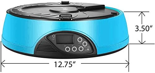 Automatic Pet Feeder,6 Meal Wet and Dry Food Auto Dispenser for Dogs, Cats & Small Animals with Programmable Timer, Portion Control, 100% BPA Free,Dishwasher Safe, Up to 4 Meals A Day