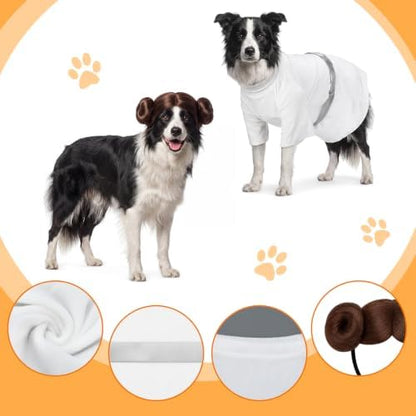 Dansydaisy 2 Pcs Halloween Pet Costume, Princess Outfit, Medium - Image 3
