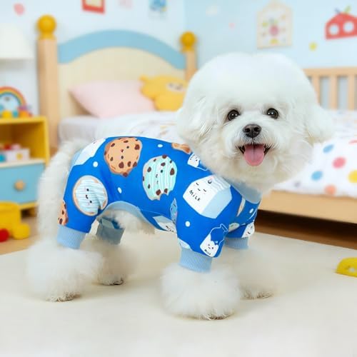 XPUDAC 4 Pack Dog Pajamas for Small Medium Sized Dogs Soft Comfy Stretchy Dog Pjs Onesie Puppy Clothes Pet Jammies for Doggie Boy Girl, 2XL - Image 5