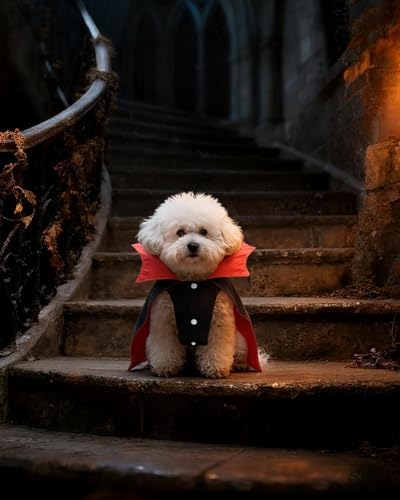 CuteBone Dog Halloween Costumes for Small, Medium, Large Dogs – Vampire Pet Cosplay Outfits | Cute Puppy Costume for Halloween Party, Dress-Up, Photo Shoots GBZ04XS - Image 5