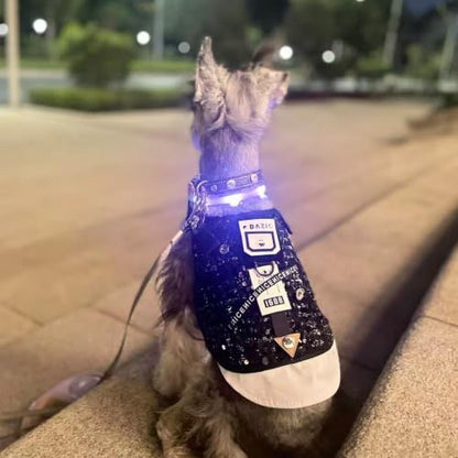 Sequin Dog Harness Costume with Leash, S for Small Dogs & Cats - Image 5
