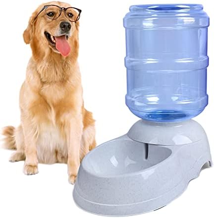 Pet Water Dispenser Station - 3 Gallon/11L Replenish Pet Waterer for Large Dog Cat Animal Automatic Gravity Water Drinking Fountain Bottle Bowl Dish Stand