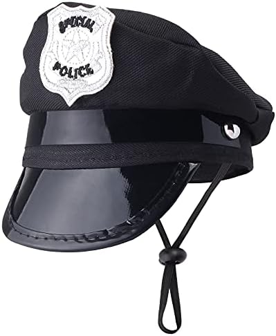 Yewong 2-Piece Pet Police Costume Accessory Set - Dog & Cat Police Hat with Necktie & Dress Up Kit for Halloween & Christmas Cosplay - Image 2