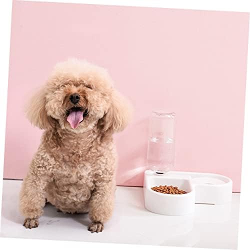 VANZACK Automatic Water Feeding Bowl Pet Water Feeder and Food Feeder for Cats and Dogs Smooth Plastic Drinking Tool 8.26 X 8.26 X 8.18 in Home Decor