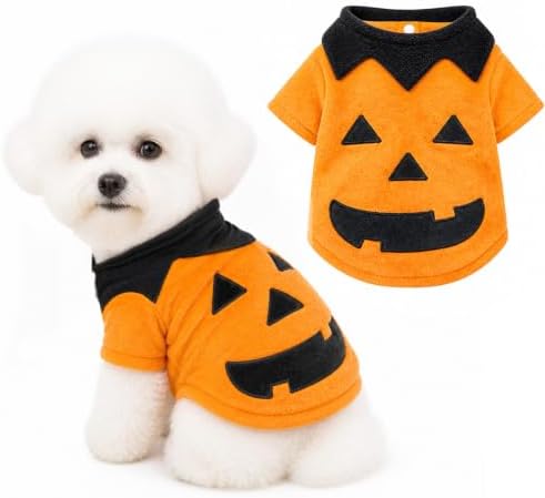 Halloween Funny Dog Pumpkin Costume for Small Dogs Halloween Outfit (S) by Unknown