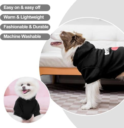 EXPAWLORER Dog Hoodies for Small Medium Large Dogs,Black XL/XXL - Image 6