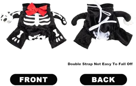 NACOCO Halloween Dog Funny Costume Pet Horror Skeleton Clothes Dog Wonderful Christmas Clothes for Small to Large Dog and Cat(Skeleton,XS) - Image 3