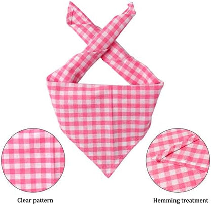 Yewong Pet Pink Cowboy Hat Costume Accessory Set Dog Cat Size Pink Cowgirl Princess Hat with Crown Tiara Bandana/Scarf for Cat Puppy Western Costume Daily Wearing Photo Props (Set B) - Image 3