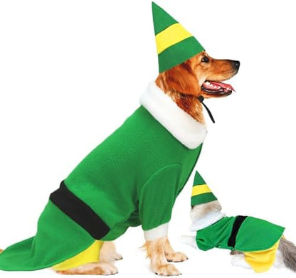 Dog Elf Christmas Costume, Funny Party Halloween Cosplay Outfit(2X-Large) by Hladce