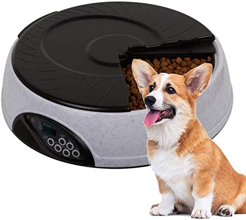 Automatic Pet Feeder,6 Meal Wet and Dry Food Auto Dispenser for Dogs, Cats & Small Animals with Programmable Timer, Portion Control, 100% BPA Free,Dishwasher Safe, Up to 4 Meals A Day