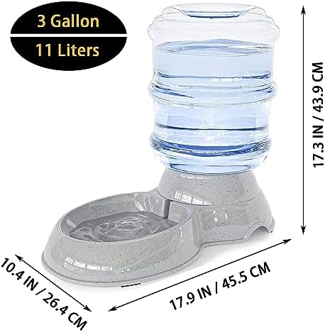 Automatic Dog Water Dispenser, 3 Gallon| 11L Gravity Automatic Pet Water Dispenser Station, Pet Waterer for Dogs and Cats, Large Capacity Water Feeder