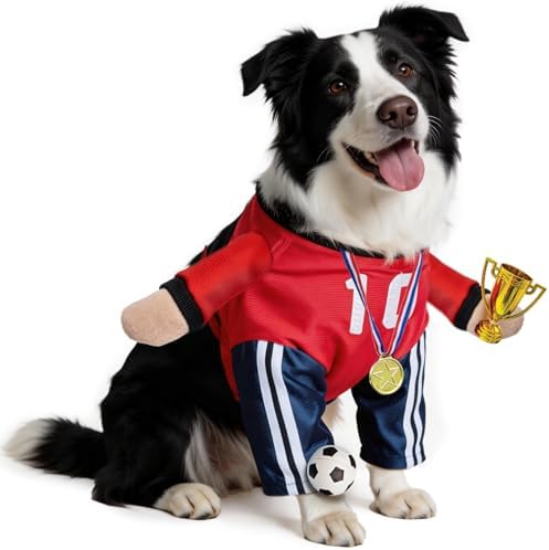 T2Y Dog Soccer Costume -Standing Pet Outfit for Medium Dogs(M) by T2Y