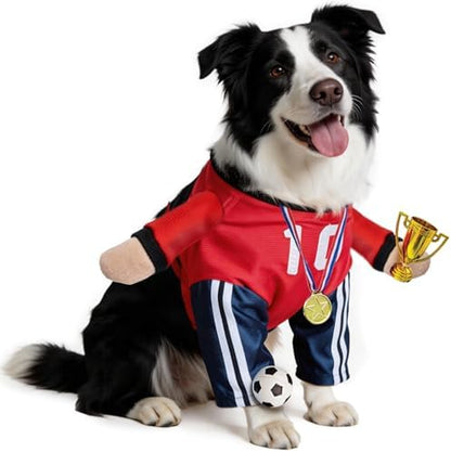 T2Y Dog Soccer Costume -Standing Pet Outfit for Medium Dogs(M) by T2Y