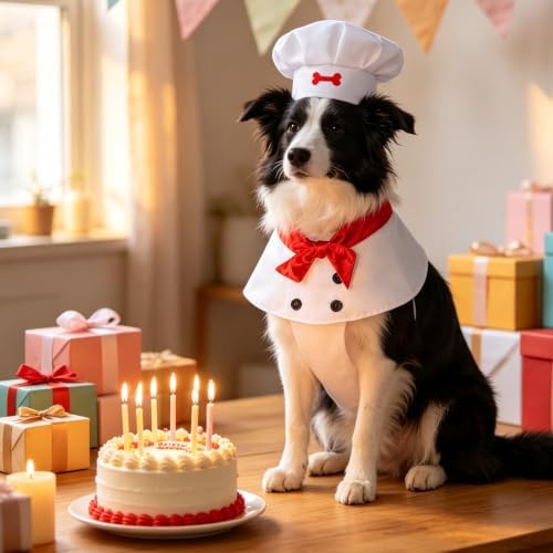 Halloween Big Dog Chef Costume, Funny Dog Chef Costume with Hat & Scarf, Adjustable Pet Cooking Costume for Large Dogs, Halloween Party, Cosplay, Costume Party & Photo Props - Image 6