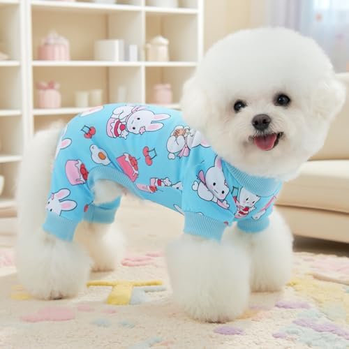 XPUDAC 4 Pack Dog Pajamas for Small Dogs Soft Pjs Onesies Clothes, M - Image 3