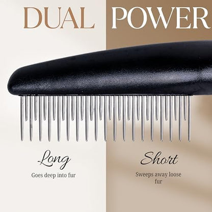 Poodle Comb with Rotating Teeth - 5-in-1 Dog Dematting Tool - Used for Small Size Breeds and Puppies - Cat Comb for Shedding and Deshedding - Image 5