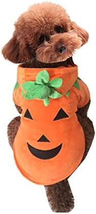 Dog Cat Halloween Pumpkin Costume,Pet Cosplay Costumes,Puppy Warm Outfits by Mogoko