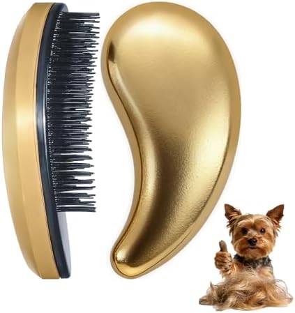 Small Dog Brush, Skin-friendly Soft Bristles (Rose Gold) by MAEELOU
