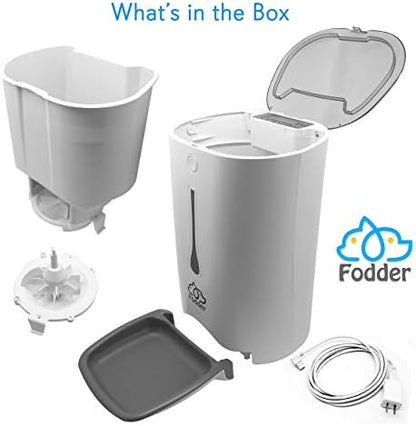 SereneLife 7QT Smart Automatic Pet Feeder - Electronic Digital Dry Food Dispenser for Cats and Dogs with Built-in Microphone, Voice Recorder, Timer Programmable, Optional Battery Operation