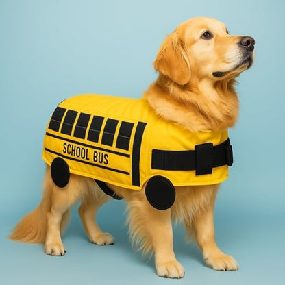 School Bus Halloween Costume for Dogs Funny Pet Costume, L by Bulyoou