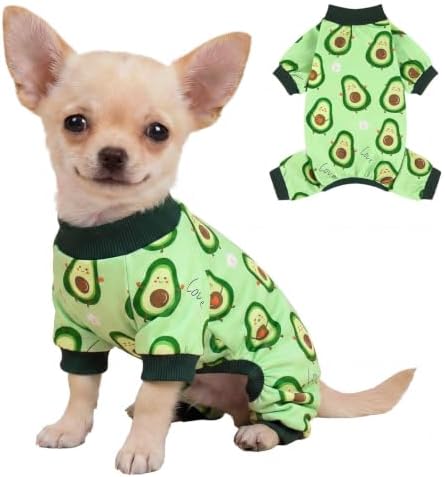 XPUDAC Dog Pajamas for Small Medium Dogs Girl Boy Cute Comfy Puppy Pjs Doggie Clothes Cat Pet Jammies Outfit, 213-XS by XPUDAC