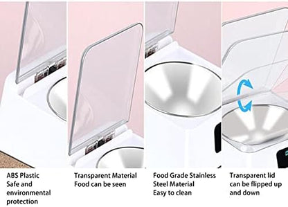TITA-DONG Auto Pet Feeder Bowl, Smart Cat Feeder, Pet Dry Food Dispenser Pet Smart Feeder, 0.5 to 1M Sensing Distance Automatic Watering Bowl Automatic Dog Water Bowl Dispenser for Small Medium Pet