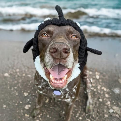 Zoo Snoods Orca Costume - Warm Knit Dog Snood Wrap for Pets, Neck Ear Cover Protection, Halloween Winter (Large) - Image 7