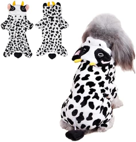 Dog Cow Costume Dog Halloween Costume Milk Cow Style Jumpsuits Hoodie by Coppthinktu
