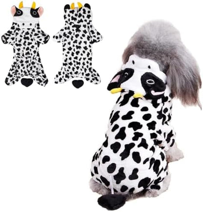 Dog Cow Costume Dog Halloween Costume Milk Cow Style Jumpsuits Hoodie by Coppthinktu